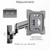 VIVO Premium Aluminum Single TV Wall Mount for 23 to 43 inch Screens, Adjustable Arm, Fits up to VESA 200x200, MOUNT-G200B view 3