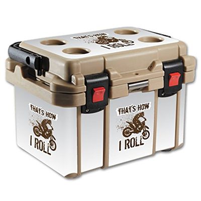 MightySkins (Cooler Not Included) Skin Compatible With Pelican 20 qt Cooler Motocross | Protective, Durable, and Unique Vinyl Decal wrap cover | Easy To Apply, Remove, and Change Styles | Made in the USA
