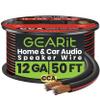 12AWG Speaker Wire, GearIT Pro Series 12 AWG Gauge Speaker Wire Cable (50 Feet / 15.24 Meters) Great Use for Home Theater Speakers and Car Speakers Black view 1