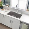 BLANCO, Cinder 441591 DIAMOND SILGRANIT 60/40 Double Bowl with Low Divide Undermount Kitchen Sink, 32" X 21" view 2