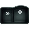 BLANCO, Anthracite 441598 DIAMOND SILGRANIT 40/60 Double Bowl Undermount Kitchen Sink with Low Divide, 32" X 21" view 1