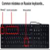 USB Keyboard with Russian English (Cyrillic) Letters/Characters- Full Size Slim Desktop Design view 3