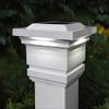 Classy Caps SL074W 4x4 Classy Solar Post Cap - White  High-Performance Solar LED Lights, Durable PVC (Vinyl) Construction, Weather-Resistant, Ideal for Outdoor Posts, Warn & Cool Light Modes view 2