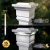 Classy Caps SL074W 4x4 Classy Solar Post Cap - White  High-Performance Solar LED Lights, Durable PVC (Vinyl) Construction, Weather-Resistant, Ideal for Outdoor Posts, Warn & Cool Light Modes view 4