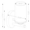 Forte Lighting 5105-01-05 4-3/4"W x 7"H 1 Light Bath Wall Sconce in Chrome, view 2