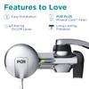 PUR PLUS Horizontal Faucet Mount Water Filtration System with 3-in-1 Lead Reducing Filter for Great-Tasting Filtered Tap Water, Lasts 100 Gallons, Fits Most Kitchen or Bathroom Faucets, Chrome view 4