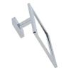 Gedy A070-13 Elba Modern Rectangular and Cromall Towel Ring, Chromed Brass view 2