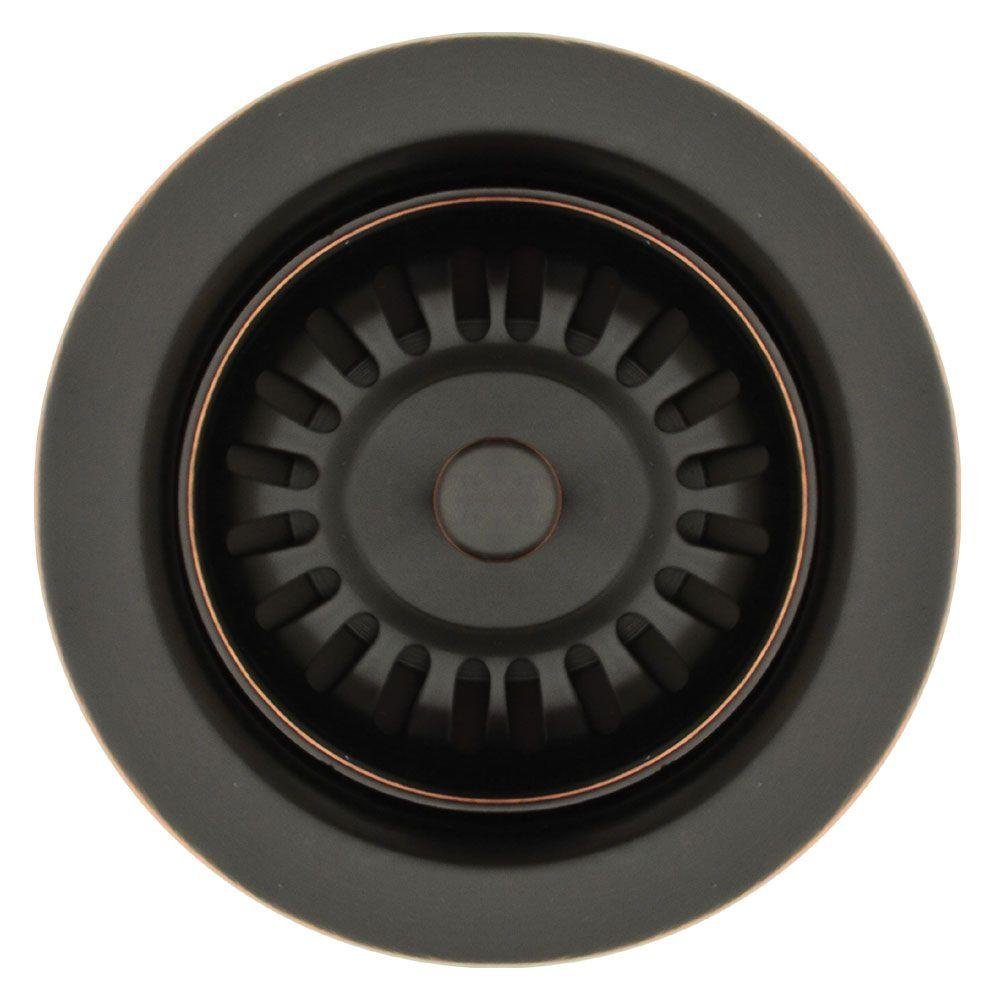 Whitehaus Collection RNW35L-ORBH 3 1/2" Basket Strainer-Oil Rubbed Bronze Highlighted-