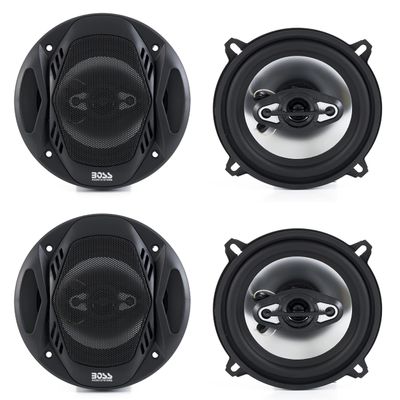 BOSS NX524 5.25" 600W 4-Way Car Audio Coaxial Speakers Stereo Black 4 Ohm
