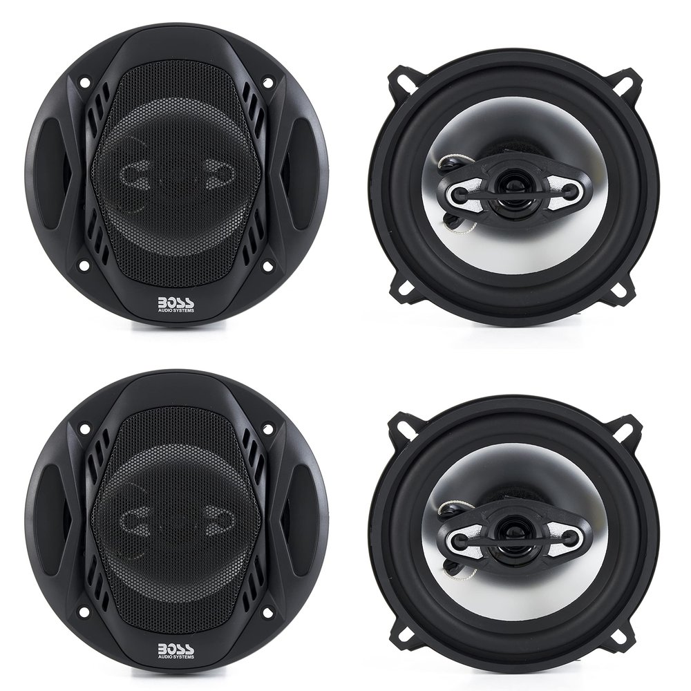 BOSS NX524 5.25" 600W 4-Way Car Audio Coaxial Speakers Stereo Black 4 Ohm