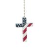 Clementine Design Cross American USA Ceiling Fan Pull Chain Light Decorative Extension view 1