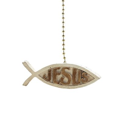 Clementine Design Jesus Fish Faith Religious Ceiling Fan Pull Chain Light Decorative Extension