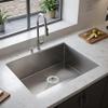 Westbrass D214-05 3-1/2" Post Style Large Kitchen Sink Basket Strainer, Polished Nickel view 2