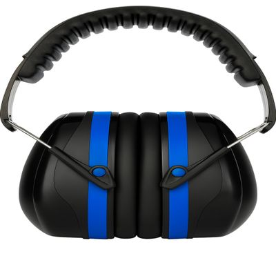 G & F Products 34dB Highest NRR Safety Ear Muffs - Professional Ear Defenders for Shooting, Adjustable Headband Ear Protection/Shooting Hearing Protector Earmuffs Fits Adults to Kids (Blue)