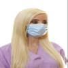 Cranberry USA R2970SA Repel 4-Ply Ear Loop Face Mask, Anti-Fog, Sapphire (Pack of 50) view 2