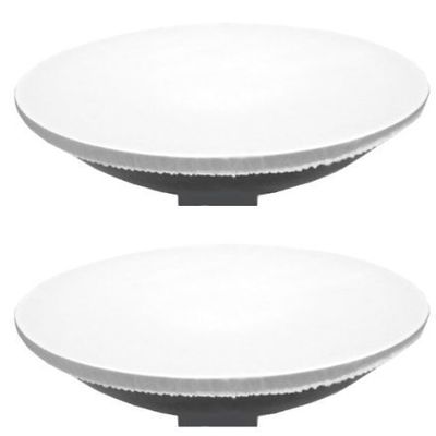 2 Pack 16" / 41cm Soft White Diffuser Sock for Beauty Dish Elastic Nylon for Studio Flash