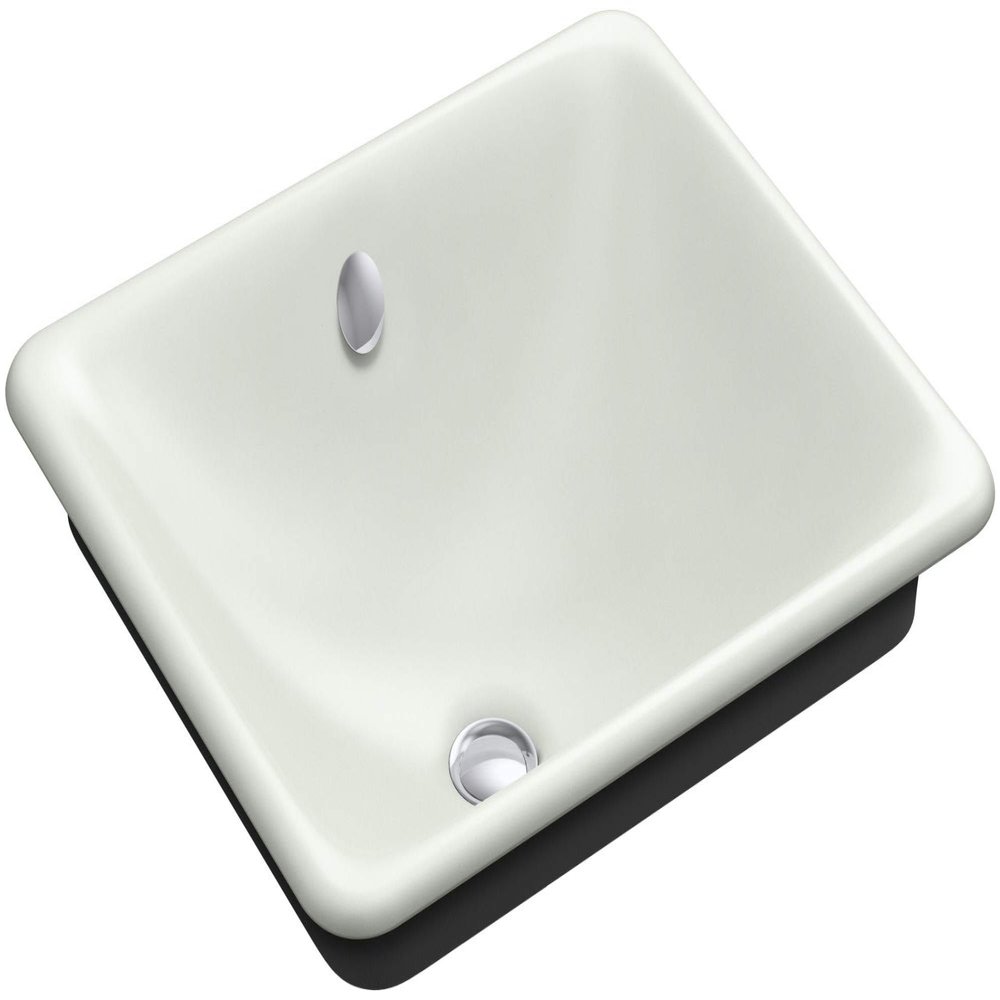 KOHLER 5400-P5-FF Iron Plains Wading Pool Bathroom Sink, Sea Salt