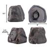 OSD Audio 5.25" 120W Wireless Bluetooth Outdoor Rock Speaker  Weather Resistant, Slate Dark Grey - BTR-150 view 3