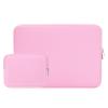 RAINYEAR Laptop Sleeve Case Compatible with 13.3 Inch Notebook Computer Tablet Chromebook 14" MacBook Pro/Max M1 M2 M3 M4 M5 Soft Carrying Bag Zipper Protective Cover with Accessories Pouch (Pink) view 1