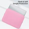RAINYEAR Laptop Sleeve Case Compatible with 13.3 Inch Notebook Computer Tablet Chromebook 14" MacBook Pro/Max M1 M2 M3 M4 M5 Soft Carrying Bag Zipper Protective Cover with Accessories Pouch (Pink) view 2