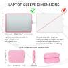 RAINYEAR Laptop Sleeve Case Compatible with 13.3 Inch Notebook Computer Tablet Chromebook 14" MacBook Pro/Max M1 M2 M3 M4 M5 Soft Carrying Bag Zipper Protective Cover with Accessories Pouch (Pink) view 4
