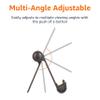 Amazon Basics Multi-Angle Portable Foldable Stand for iPad Tablet, E-reader and Phone, Sturdy Hands-Free Viewing, Black view 4