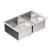 Moen Prep 18-Gauge Stainless Steel Undermount 29" x 18" Double Bowl Kitchen Sink, G18288 view 1