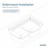 Moen Prep 18-Gauge Stainless Steel Undermount 29" x 18" Double Bowl Kitchen Sink, G18288 view 4