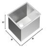 Moen Prep 18-Gauge Single Stainless Steel Bowl Undermount 22" x 18" Single Bowl Kitchen Sink, G18185 view 3