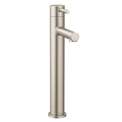 Moen 6192BN Align One-Handle Single Hole Modern Vessel Sink Bathroom Faucet, Brushed Nickel
