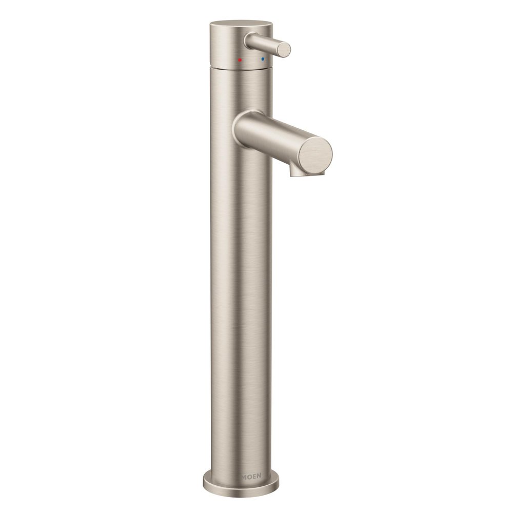Moen 6192BN Align One-Handle Single Hole Modern Vessel Sink Bathroom Faucet, Brushed Nickel