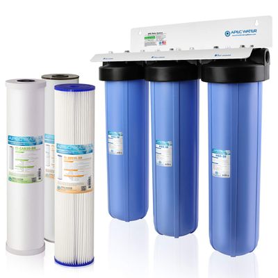 APEC 3-Stage Whole House Water Filter System with Iron, Sediment and Chlorine Filters (CB3-SED-IRON-CAB20-BB)