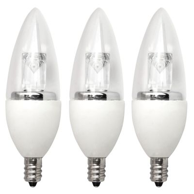 TCP LED Torpedo 40W Equivalent (5W), Soft White (2700K), Dimmable, ENERGY STAR Certified, Candelabra Base Light Bulb (3 Pack)