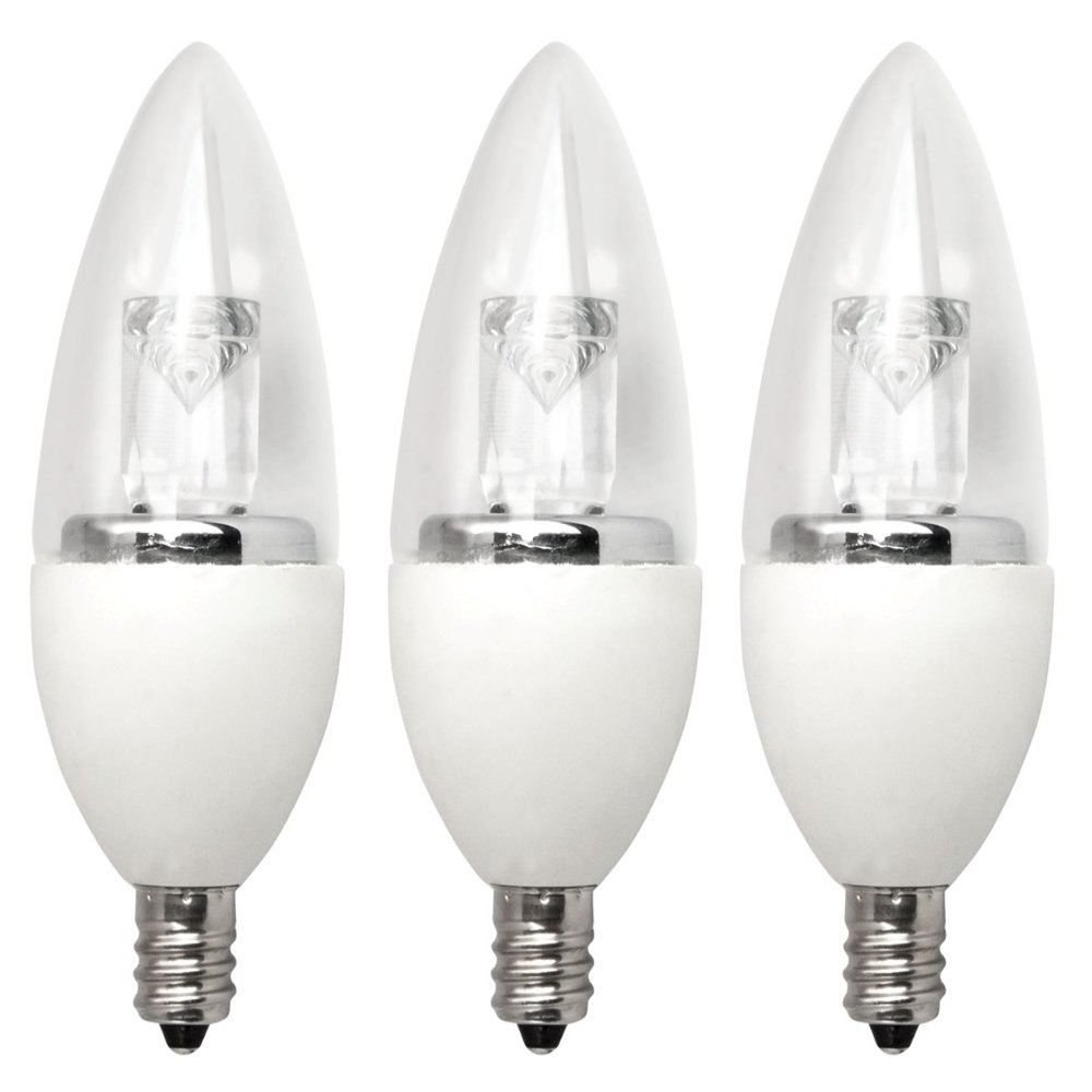 TCP LED Torpedo 40W Equivalent (5W), Soft White (2700K), Dimmable, ENERGY STAR Certified, Candelabra Base Light Bulb (3 Pack)