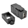 Tripp Lite USB 2.0 Keystone/Panel Mount Coupler (F/F), All-in-One, Black (U060-000-KP-BK) view 1