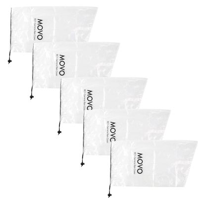 Movo (5 Pack) RC1 Clear Rain Cover for DSLR Camera and Lens up to 18" Long
