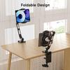 suptek Aluminum Alloy Cell Phone Desk Mount Stand 360 Tablet Stand and Holders Adjustable for iPad, iPhone, Samsung, Asus and More 4.7-11 inch Devices, Good for Bed, Kitchen, Office (YF208B) view 4