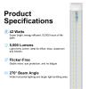 LUMINOSUM 6ft T8 LED Shop Light Fixture V-Shaped Linkable 42W 6000K 20 Pack view 2