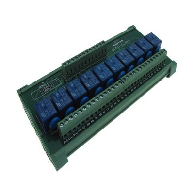 10 Channel 5VDC Relay Board PLC DIN Rail Mounting - NPN