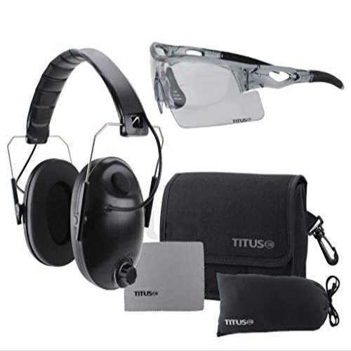 TITUS EB2 Low Profile Smart Series Electronic Noise Cancelling Hearing Protection, Noise Management Earmuffs
