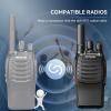 Retevis H-777 Rechargeable Walkie Talkies, Mini 2 Way Radios Long Range, Small Walky Talky, Portable FRS Two Way Radios with LED Flashlight(Black, 2 Pack) view 4