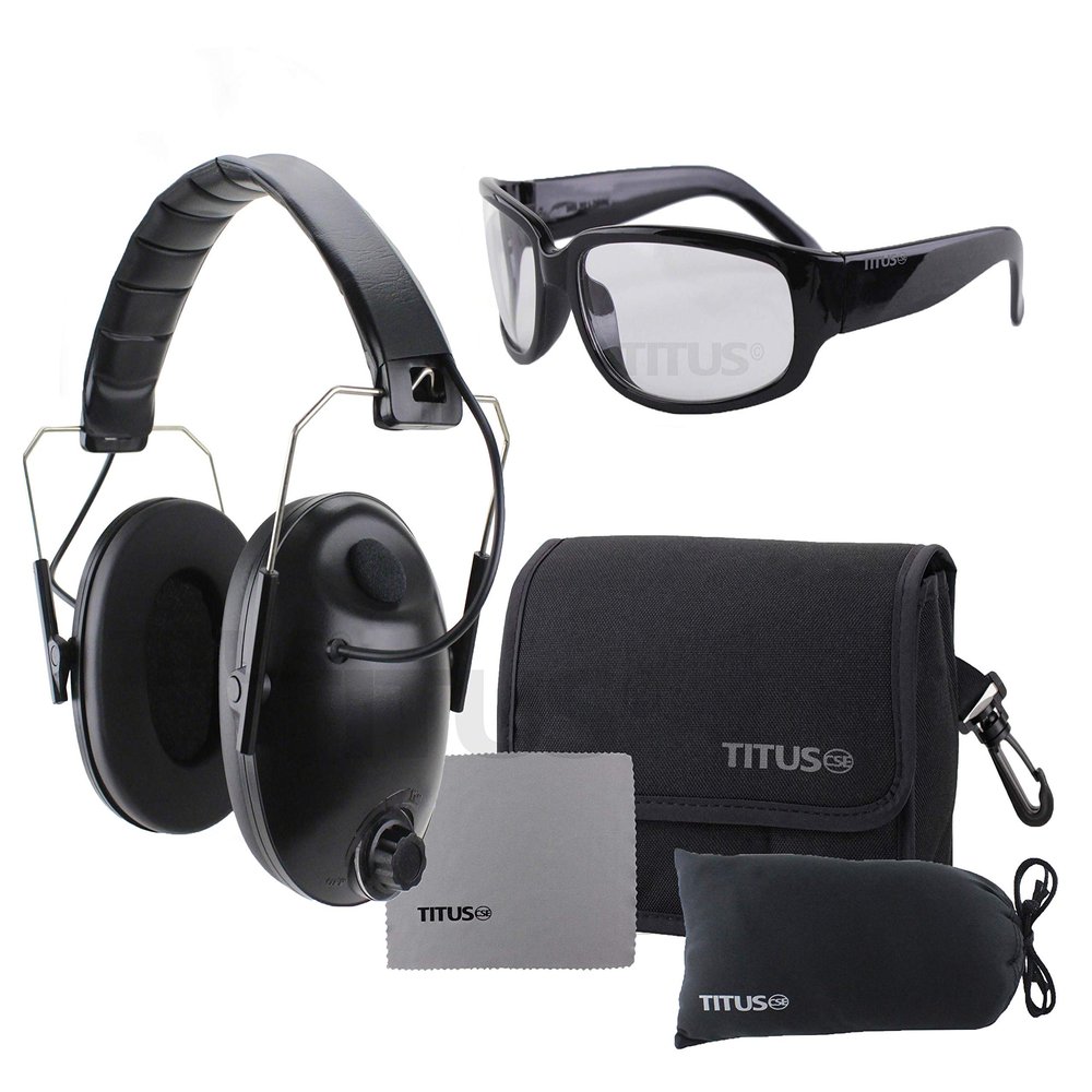 TITUS EB2 Low Profile Smart Series Electronic Noise Cancelling Hearing Protection, Noise Management Earmuffs