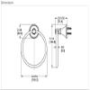 Pfister Northcott BRB-MG1C Towel Ring in Polished Chrome view 2