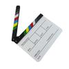 Professional Movie Directors Clapboard, Photography Studio Video TV Acrylic Clapper Board Dry Erase Film Slate Cut Action Scene Clapper with Color Sticks 9.6x11.7 inch/25x30cm, White view 3