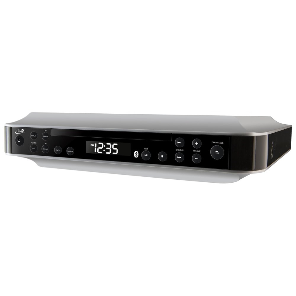 iLive Electronics iKBC384S Bluetooth Under the Cabinet Radio with CD Player
