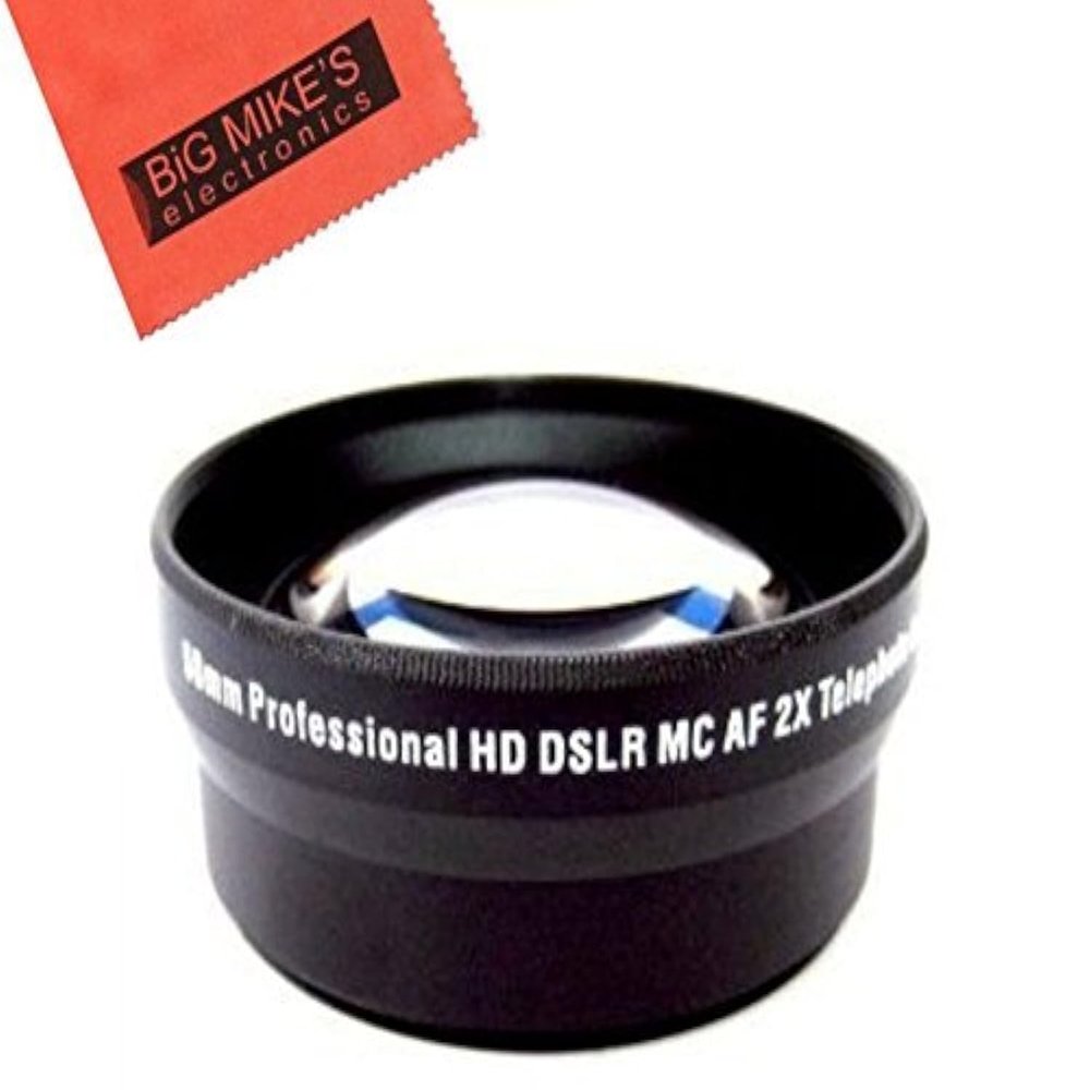 Big Mike's 49mm 2X Telephoto Lens for Panasonic HC-WXF991K, HC-VX981K, HC-X900/M, HC-X920K Camcorder