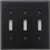 Classic Accents Stamped Steel Oil Rubbed Bronze Three Gang Toggle Light Switch Wall Plate view 1