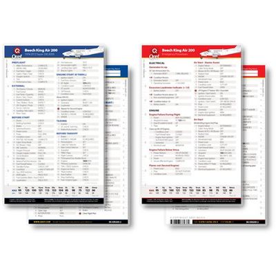 Piper Arrow III Turbo PA-28R-201T Qref Checklist Card