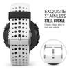 MoKo Watch Band Compatible with Garmin Forerunner 235, Soft Silicone Replacement Watch Band fit Garmin Forerunner 235/235 Lite/220/230/620/630/735XT/Approach S20/S6/S5 - White & Black view 4