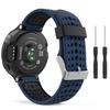 MoKo Watch Band Compatible with Garmin Forerunner 235, Soft Silicone Replacement Watch Band fit Garmin Forerunner 235/235 Lite/220/230/620/630/735XT/Approach S20/S6/S5 - Midnight Blue & Black view 1